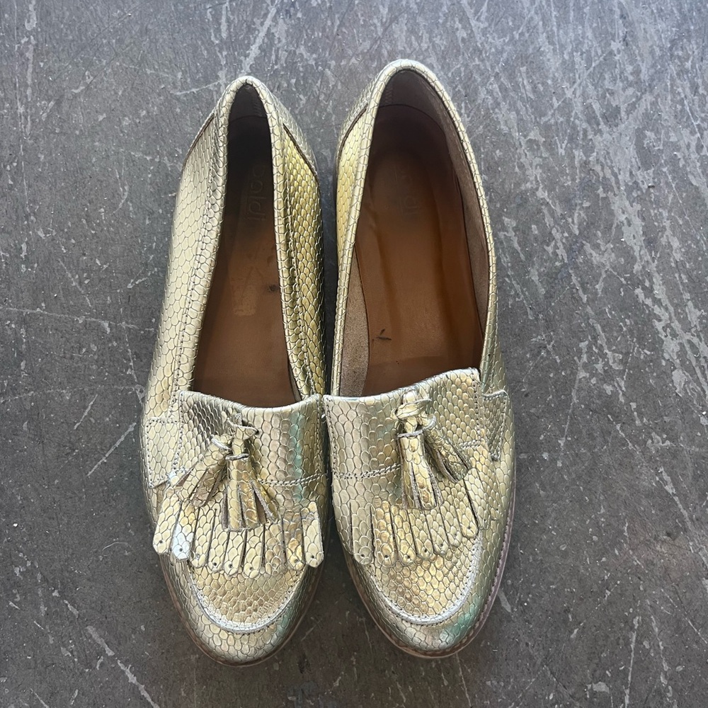 Baldi Elegant Gold Tassel Loafers